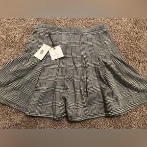 Plaid school girl style skirt
